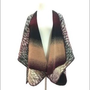 Anthropologie reversible poncho